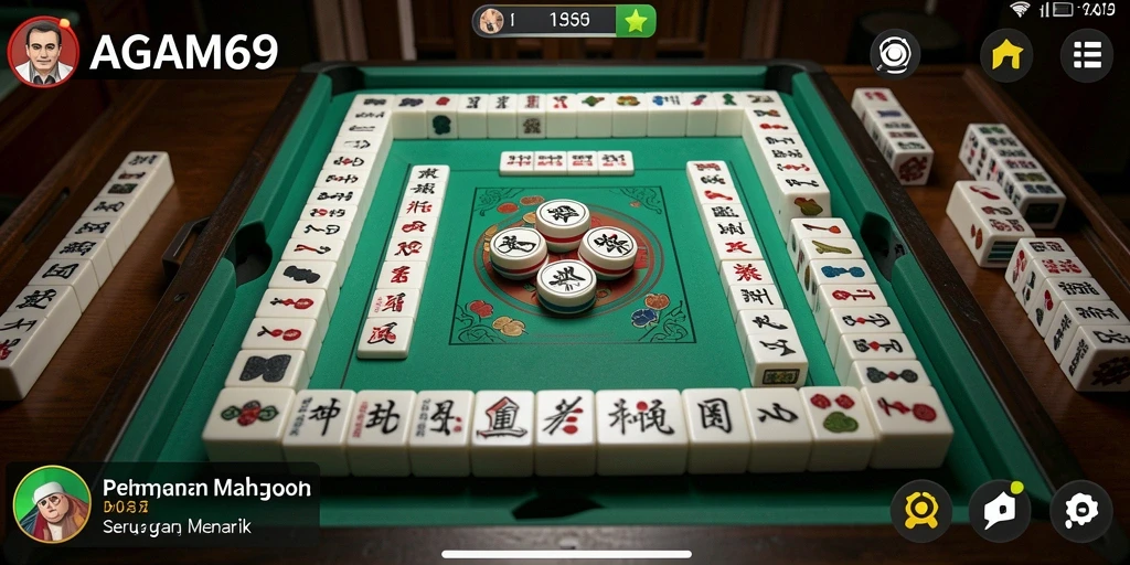 Tampilan gameplay AGAM69 yang menarik dan penuh tantangan Mahjong.