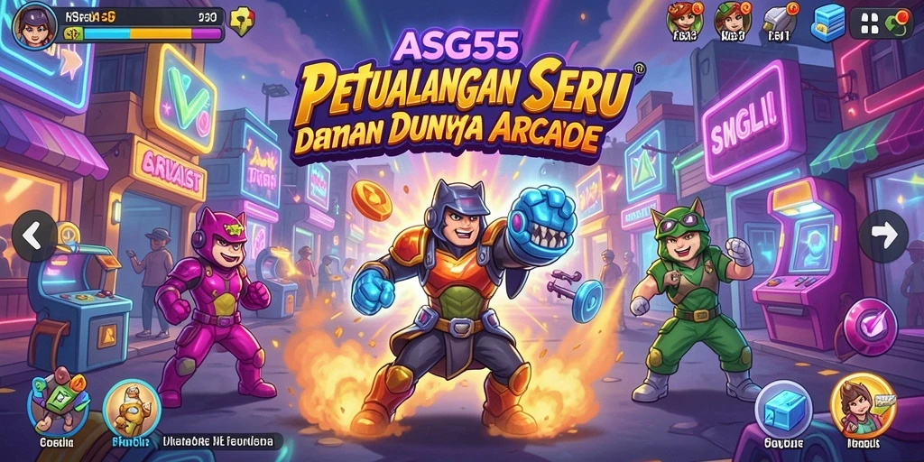 Tampilan gameplay seru dalam ASG55 dengan rintangan menarik.