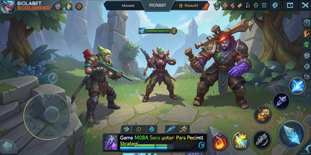 Tangkapan layar pertandingan seru di game MOBA BIOLABET.