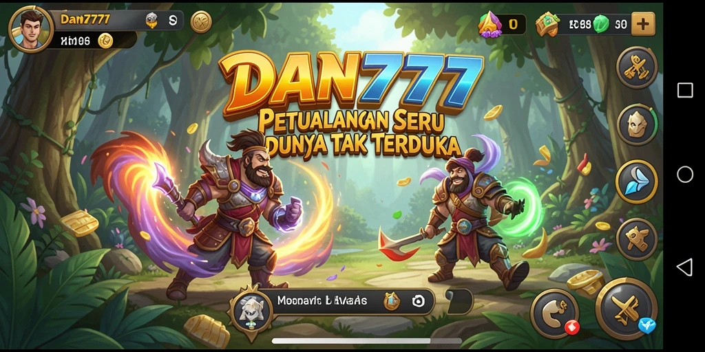 Tampilan dinamis dari permainan petualangan DAN777.