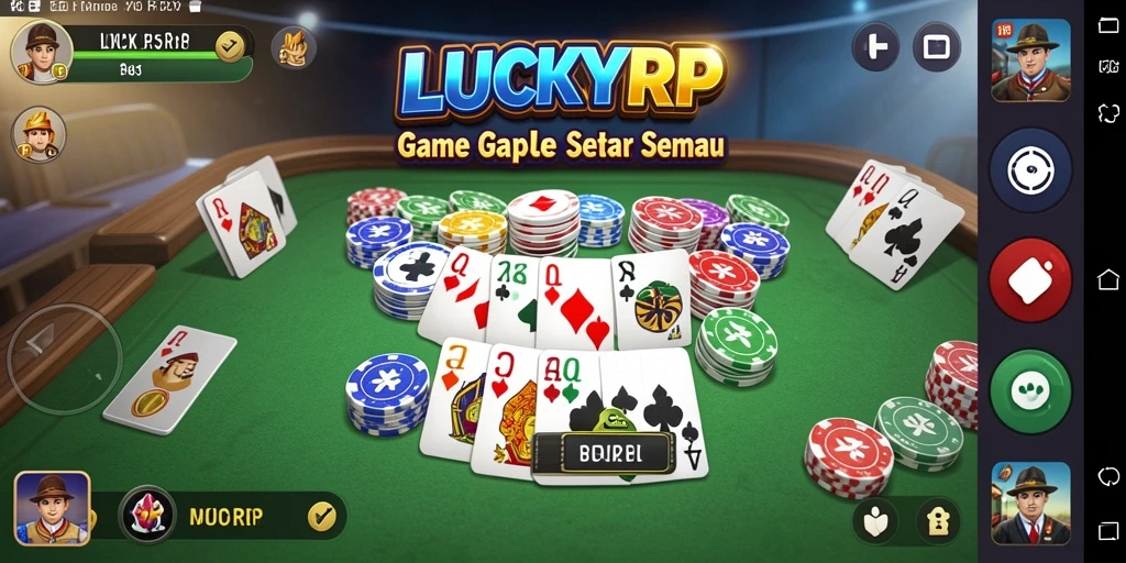 Screenshot gameplay seru dari LUCKYRP saat bermain Gaple.