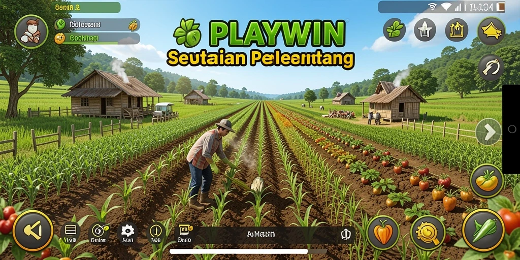Tampilan utama gameplay farming yang seru dan interaktif.