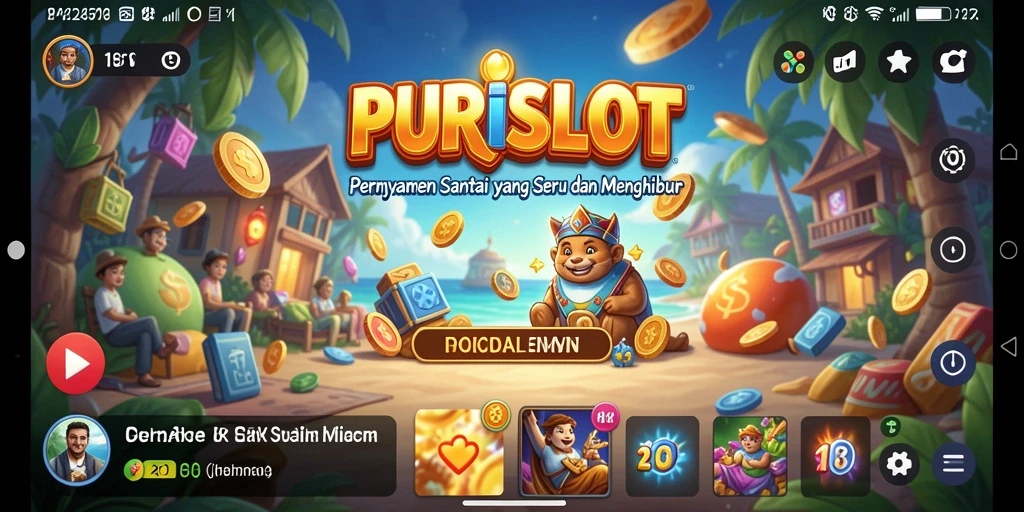 Tampilan gameplay menarik dan penuh warna dari PURISLOT.